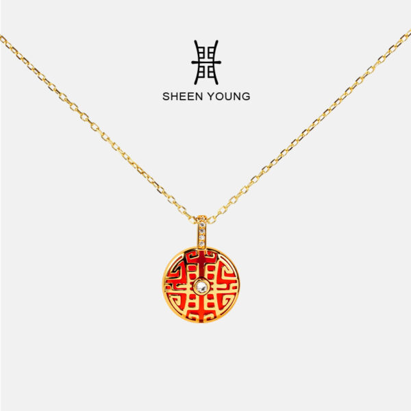 人间福愿-红玛瑙时来运转项链-黄金色 人间福愿-红玛瑙时来运转项链-黄金色