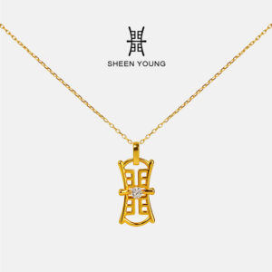 SHEEN YOUNG Golden Fairy Gate Key Clavicle Necklace • Oriental Aesthetics • Luxury Minimalist High-End Gift Necklace