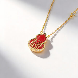 SHEEN YOUNG Fortune Gourd Necklace for Women • Light Luxury Exquisite Clavicle Chain • New Chinese Style